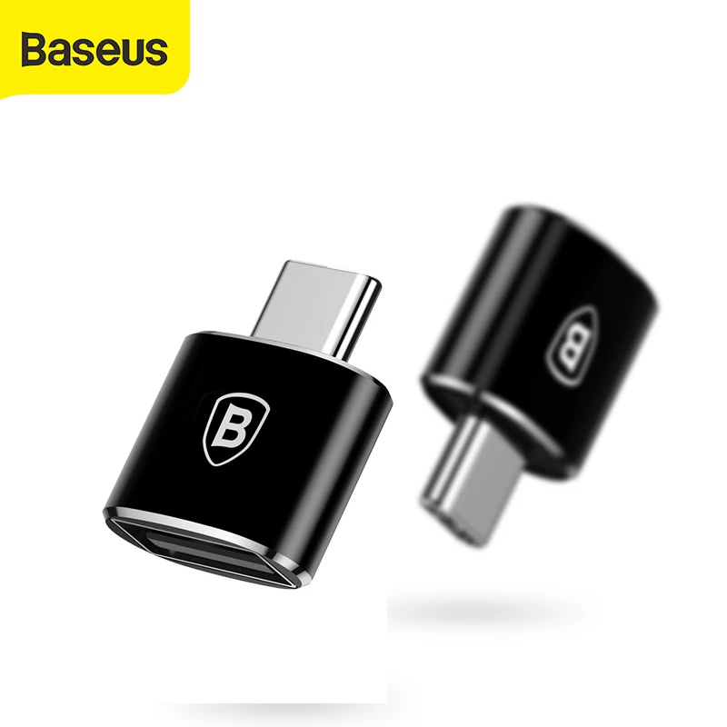 Baseus adaptador usb fêmea para tipo c macho, adaptador otg tipo c para samsung galaxy s9 xiaomi conversor otg usb