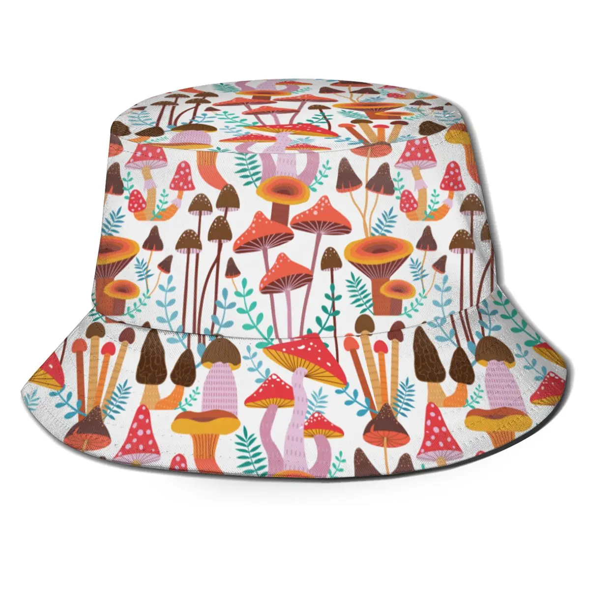 

NOISYDESIGNS Forest Mushrooms Print Bucket Hats For Women Outdoor Hat Fisherman Cap Lady Fashion Fisherman Hats YouthGirls