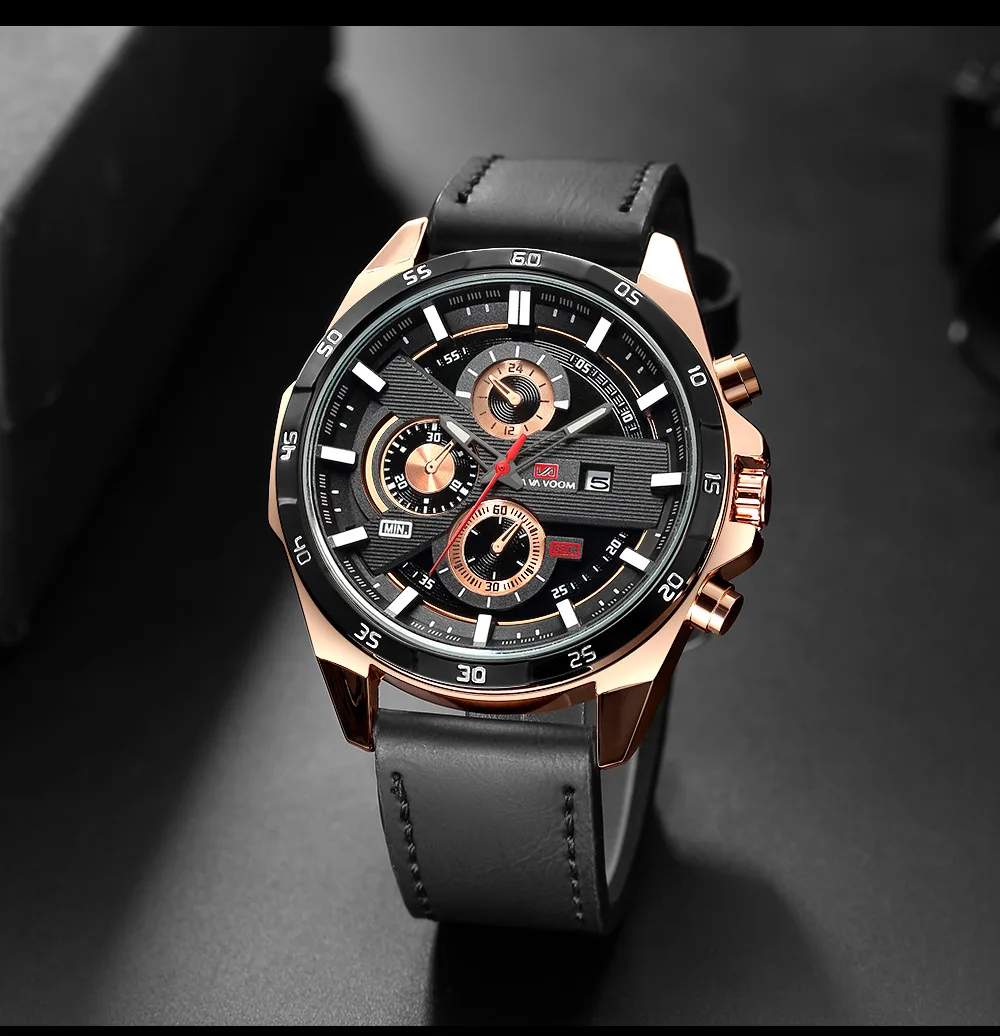 Men's Watches Fashion Sports  for Men Business Stainless Steel Quartz Wristwatch Calendar Man Casual Clock Watch