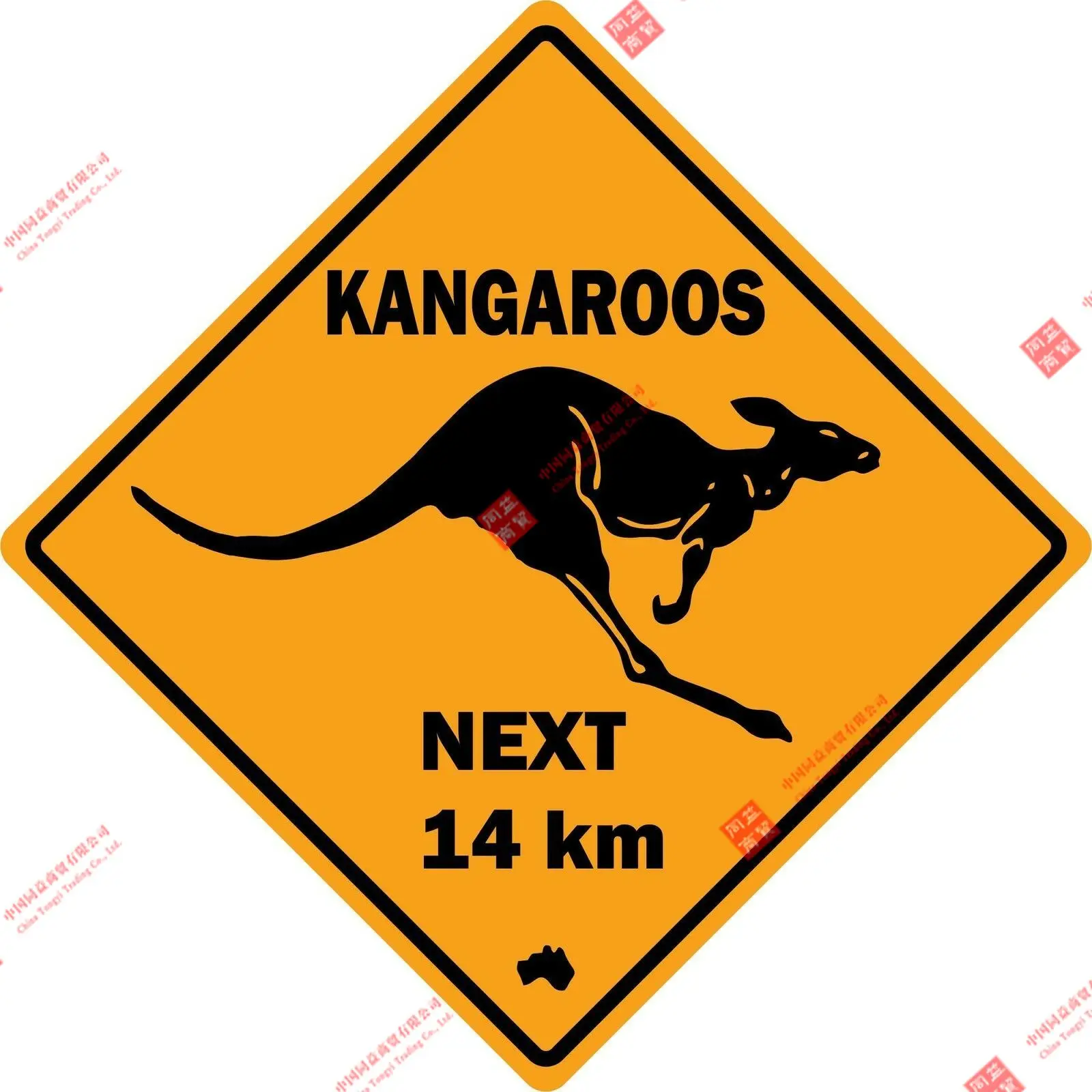 Funny Racing Sticker Sticker Auto Motorcycle Australia Road Sign Kangaroo Racing Helmet Laptop Stickers