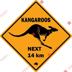 Funny Racing Sticker Sticker Auto Motorcycle Australia Road Sign Kangaroo Racing Helmet Laptop Stickers