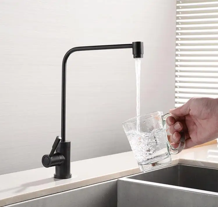 

Matte Black brass Water purifier Direct Drinking Faucet kitchen sink faucet Pure water tap faucet