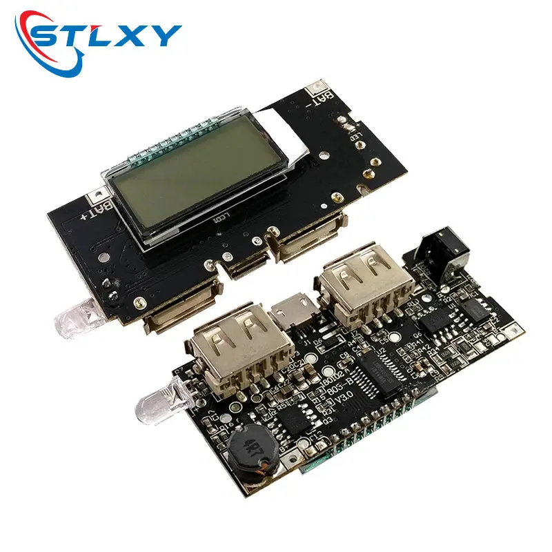 Automatic Protection! Dual USB 5V 1A 2.1A Mobile Power Bank 18650 Lithium Battery Charger Board Digital LCD Charging Module