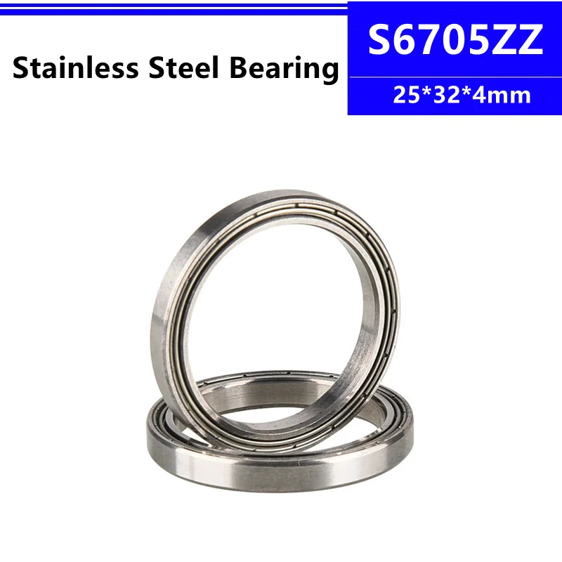 

10pcs/50pcs Stainless Steel bearing S6705ZZ 25*32*4mm Deep Groove Ball Bearing 6705 25x32x4mm S6705Z S61705ZZ