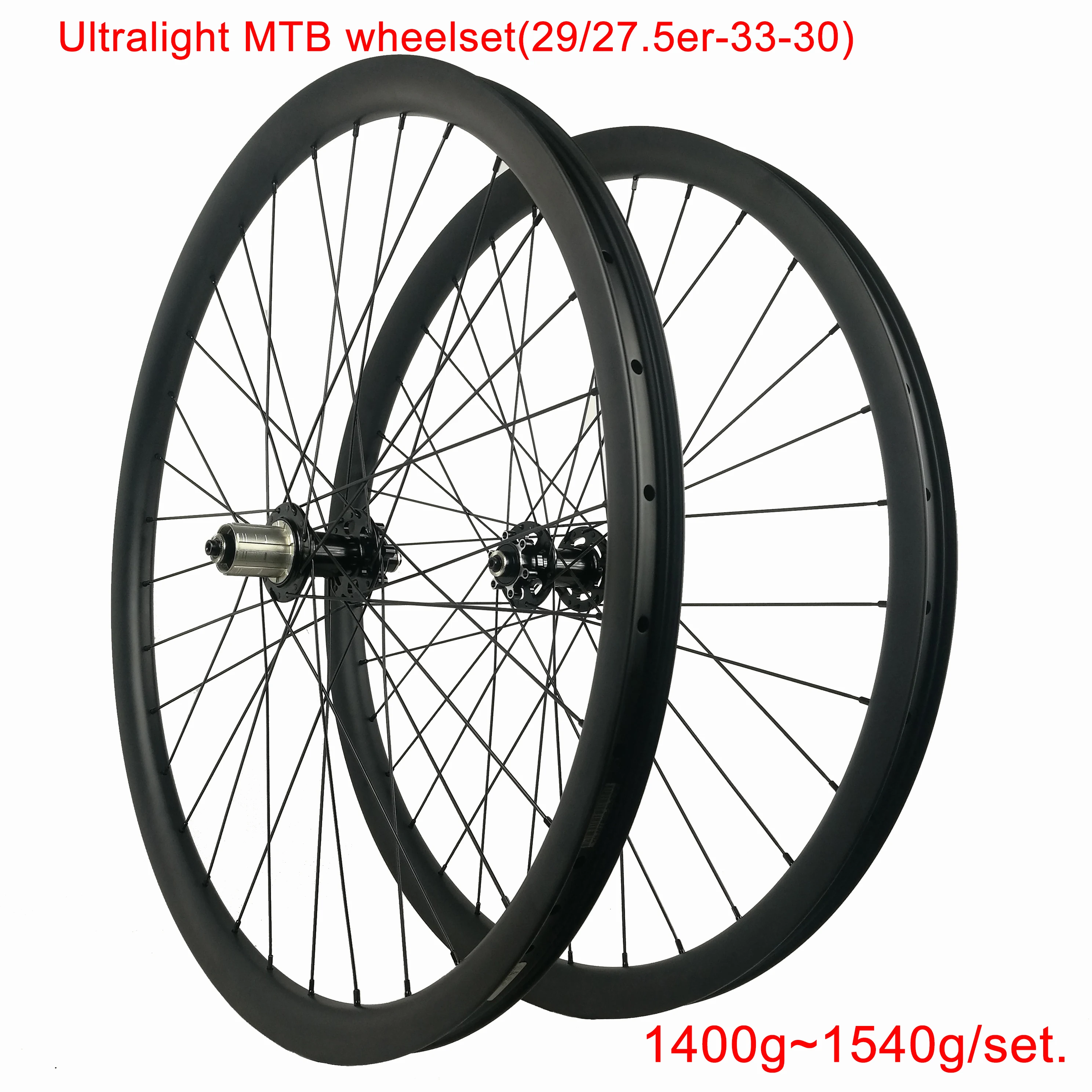 Ultralight 33X30mm Asymmetry Clincher Tubeless 29er/27.5inch Mtb Bike Rcing Wheelset Bicycle Wheel Pro Factory Made High Qualiy