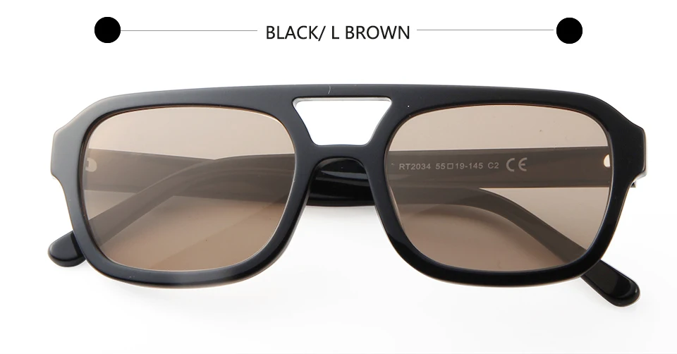 VE Designer Quadratische Sonnenbrille für Damen, Hochwertige Weiße Acetat-Sonnenbrille für Herren, Doppelbrücken-Design, Große Gläser, Oculos – Detail 15