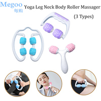 4 Wheel U Type Yoya Arm Leg Neck Roller Trigger Point Massager Body Shaping Muscle Relax HandHeld Y-shaped Ball Fitness Massager