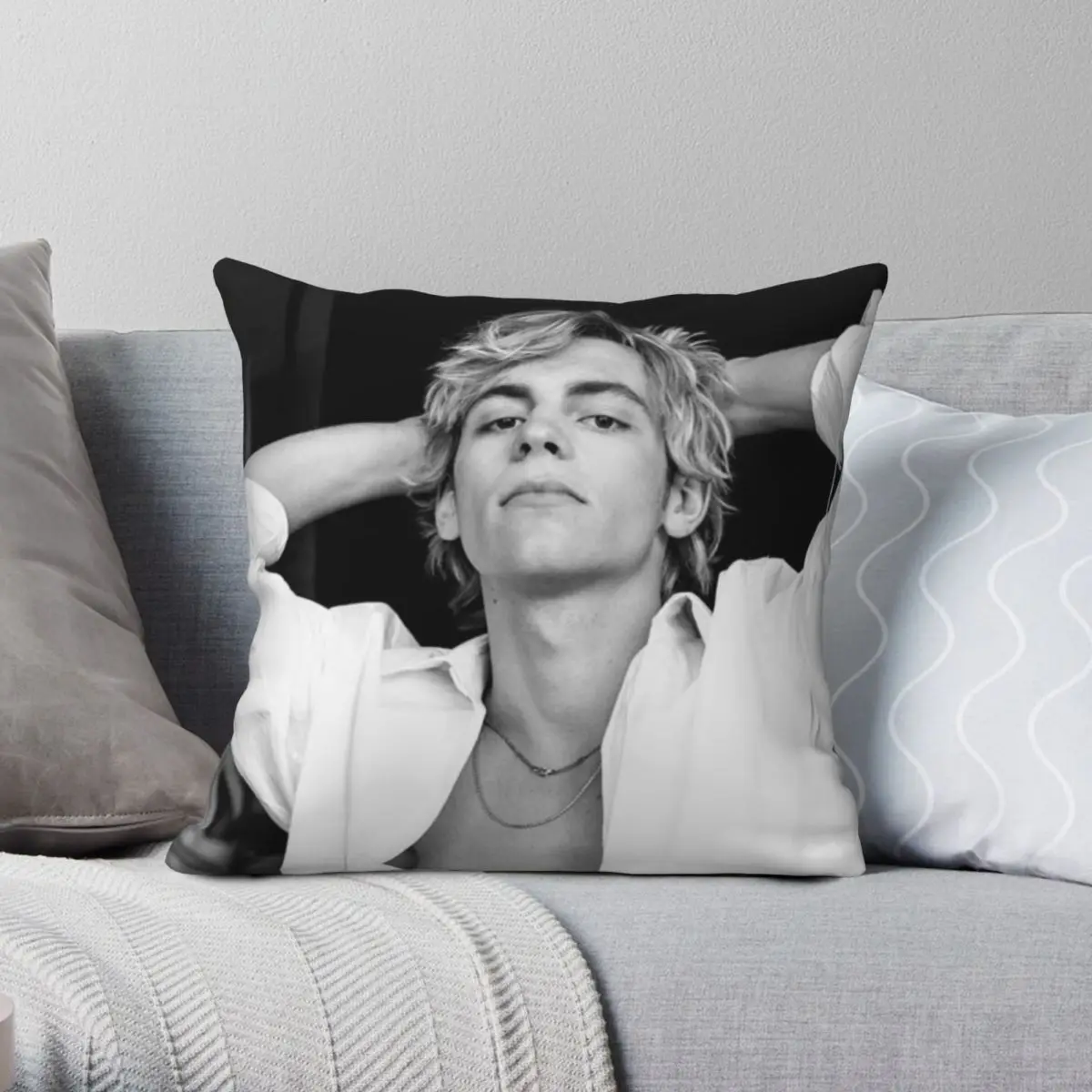 Ross Lynch Pillowcase Polyester Linen Velvet Creative Zip Decor Pillow Case Room Cushion Cover