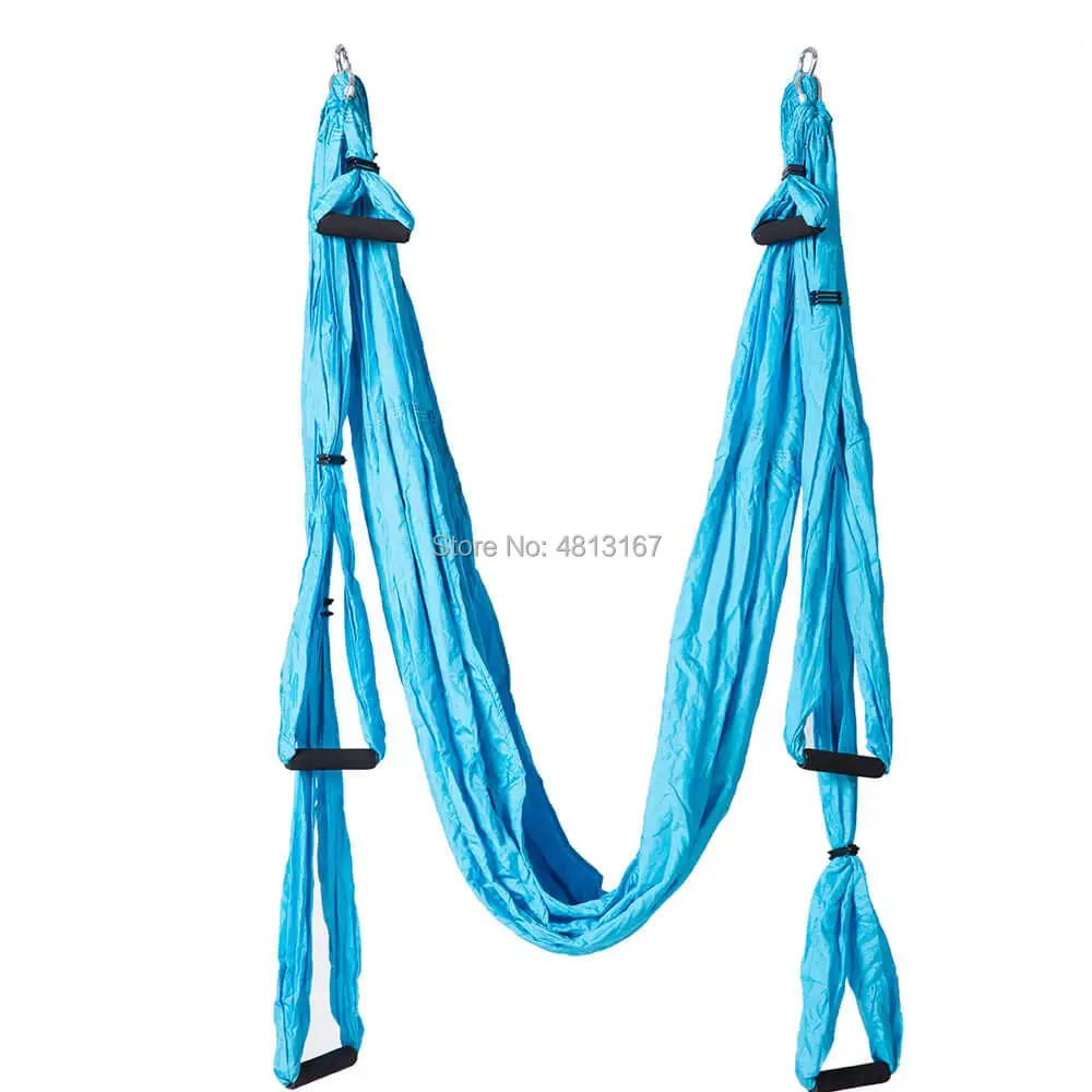 6 Handles Yoga Hammock Anti-gravity Aerial Yoga Swing Set Decompression Fitness Training Inversion Exercises