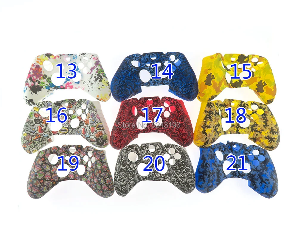 1 قطعة طباعة نقل المياه كامو غطاء سيليكون الجلد ل Xbox One تحكم حامي ل XBOXONE نقل المياه غطاء من السيليكون