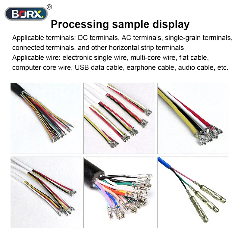 Semi-Automatic Electric Cable Stripping and Crimping Machine Horizontal for Molex JST XH  Cable Terminal Crimp Machine