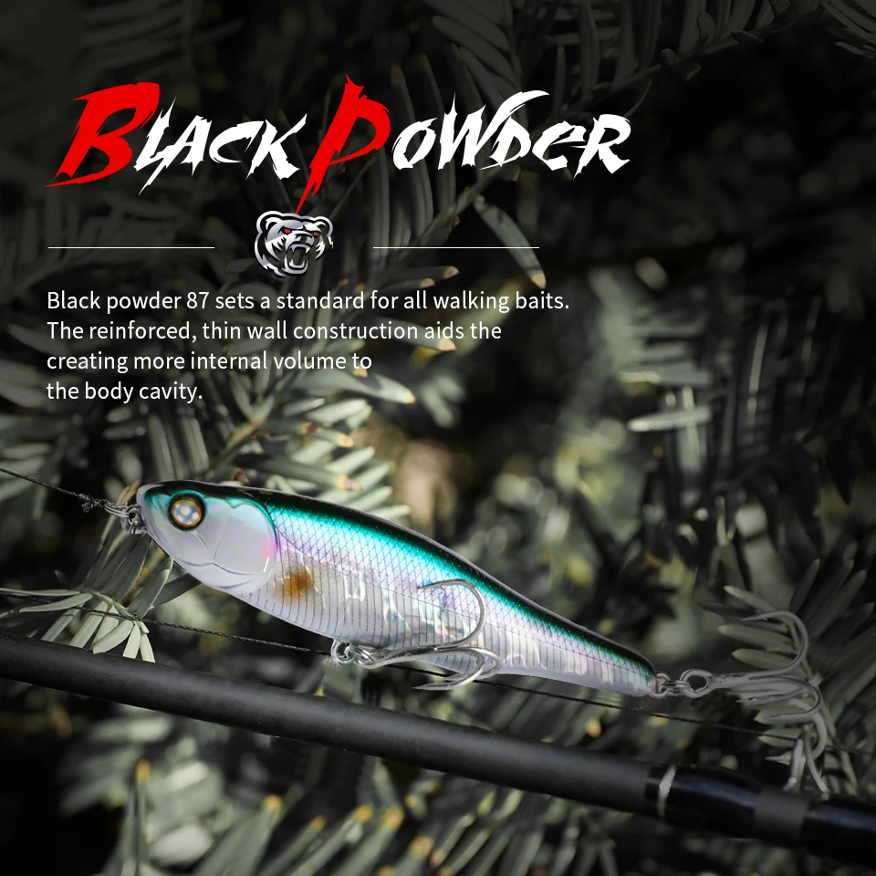 BEARKING BLACK POWDER 10cm 8.7cm gorący model przynęty wędkarskie twarde przynęty 30 kolorów ołówek jakość profesjonalna przynęta spacer pies akcja — zdjęcie 3