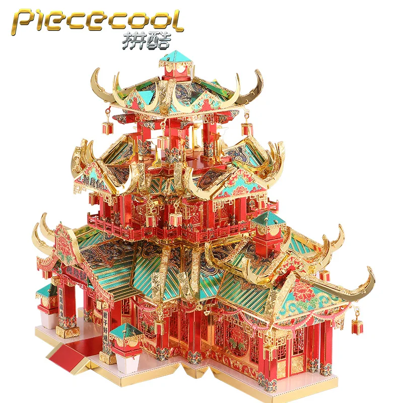 

Наборы строительных моделей Piececool Chinatown ROUGE SHOP, 3D металлические модели пазлов для сборки своими руками, лазерная вырезка, подарок для детей