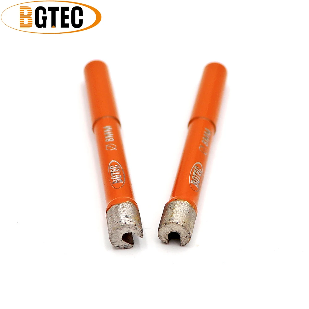 BGTEC 10pcs Diameter 8mm Diamond Welded Drilling Core Bits (Wet) M14 thread for drilling granite and marbel hole saw