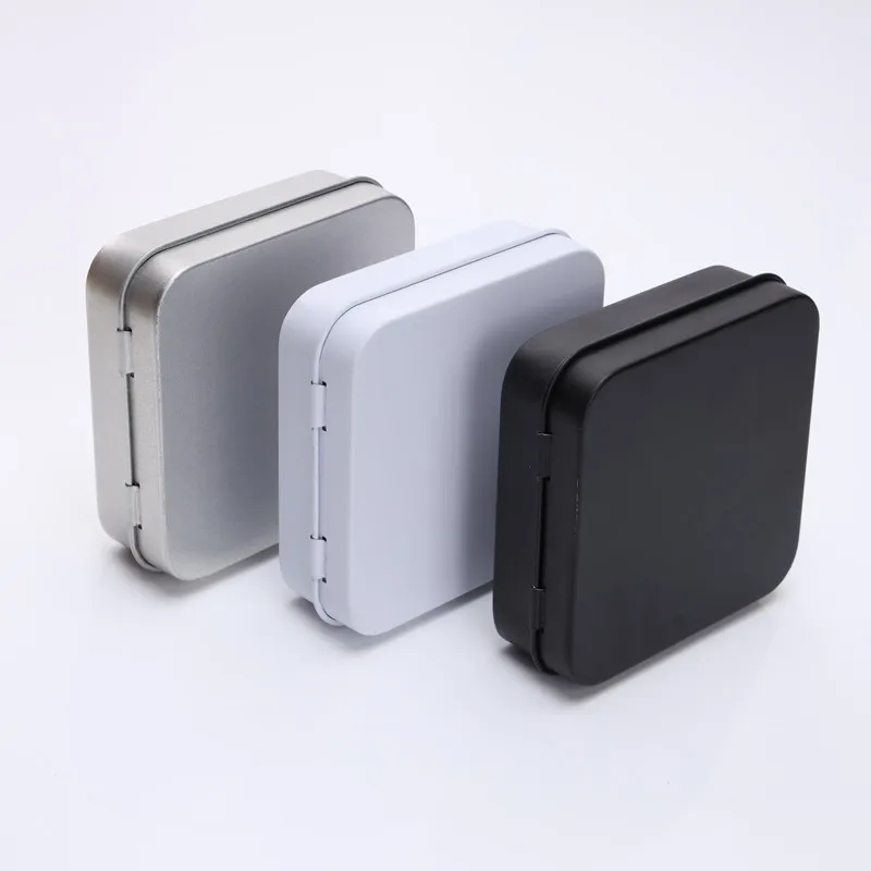 

Pack of 10 PCS Square Metal Tin Box Container Storage Boxes Multi Functional