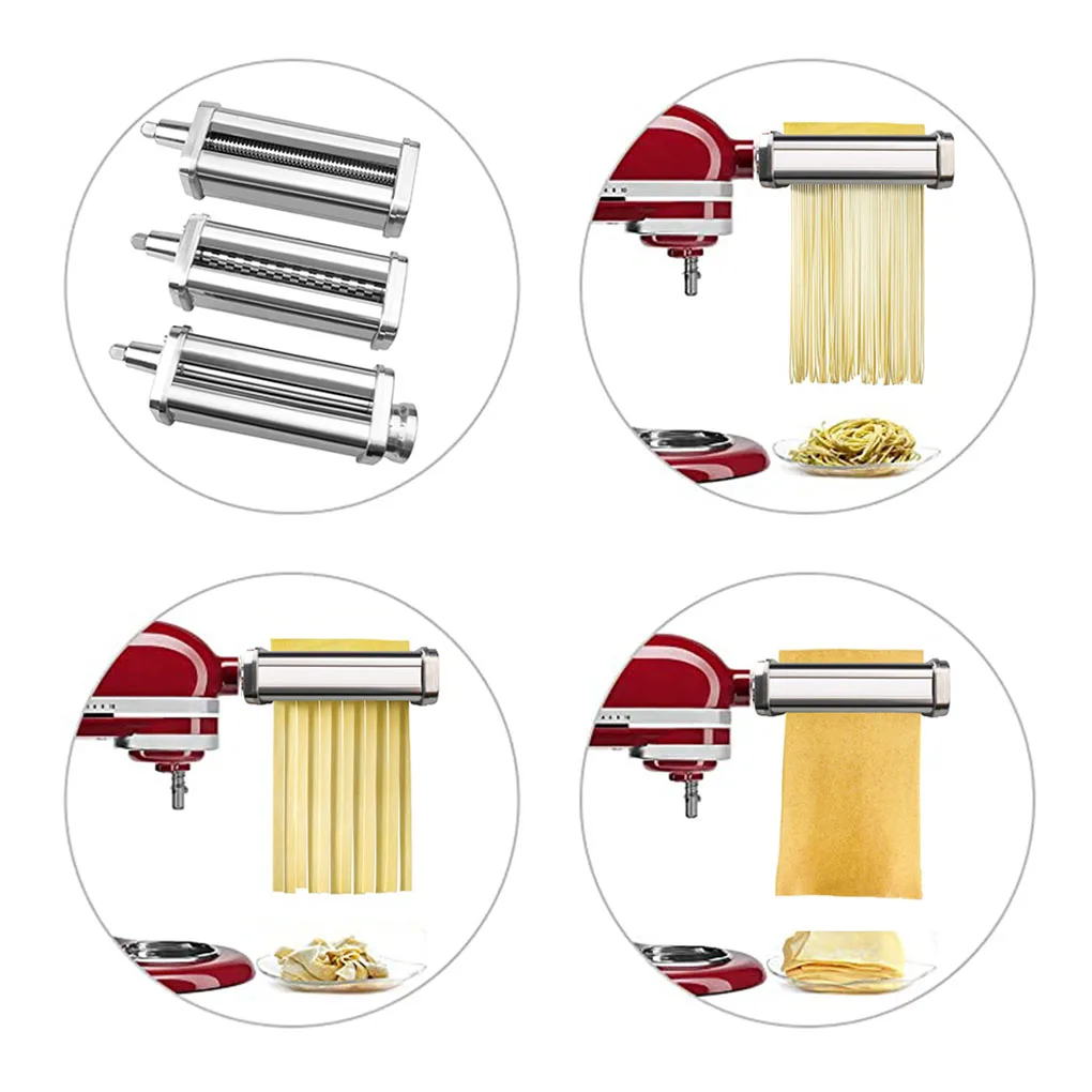 Pasta Maker Stainless Steel Pasta Spaghetti Roller Stand Type Mixer Attachment Kitchen Tool Spaghetti Maker For KitchenAid