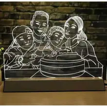 Custom 3D photo night light USB lamp #2