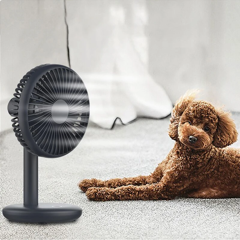 THANKSHARE Desktop Fan 2000mAh Battery Capacity USB Charging Desk Super Mute Laptop Cooler Desktop Fan 4 Speed Cooling Gadgets