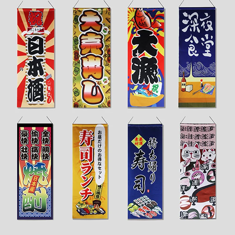 

Japanese style hanging flag fabric banner curtain Japan sushi restaurant izakaya hanging decoration