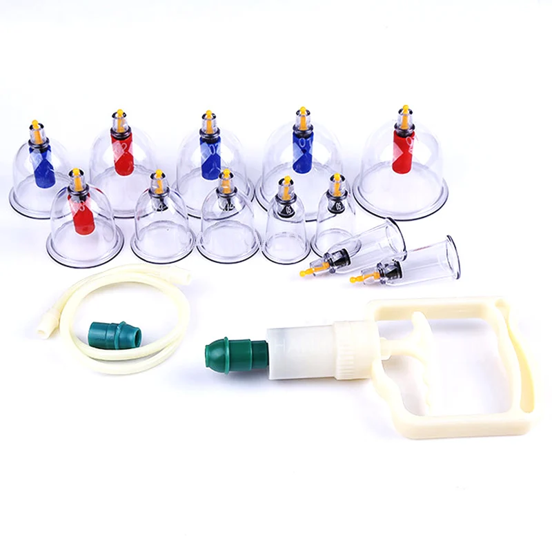 12pcs set Vacuum Cupping Device Suction Cups Medical Sucker Magnetic Treatment Apparatus  Body Massage Cans