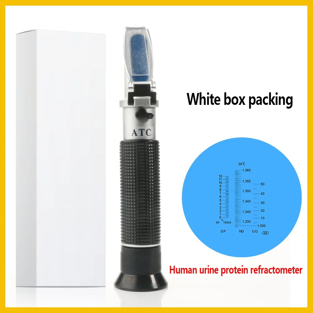 RZ Human Clinical Urine Protein Tester 0-12g/dl Serum Protein Urine SG RI Tri Scale ATC Refractometer