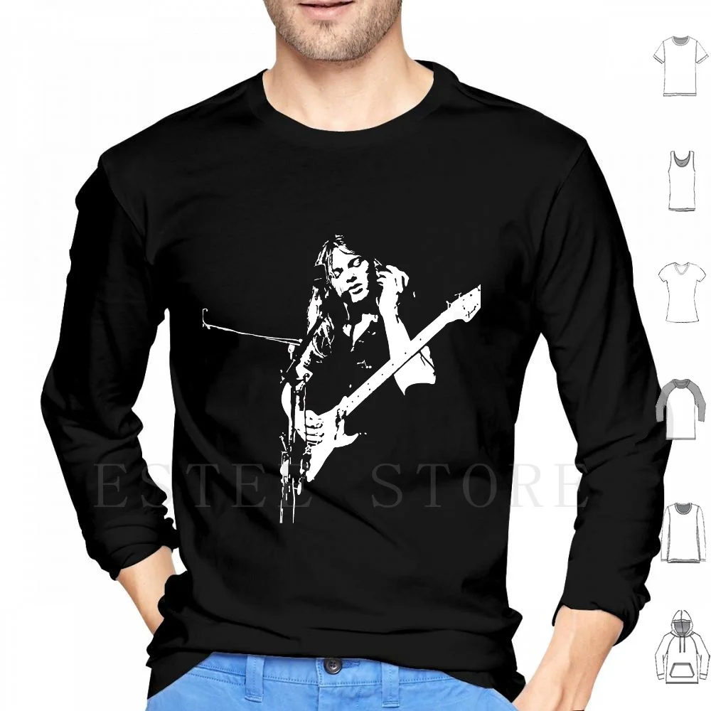 Dave In Black & White Hoodies Long Sleeve Black And White B W Realistic Music Classic Prog Progressive Psychedelic