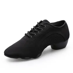 Dance Shoes Oxford Mesh Latin Dance Shoes Woman Sports Teacher Soft Sole Square Dancing Shoes Sneakers Adult Children