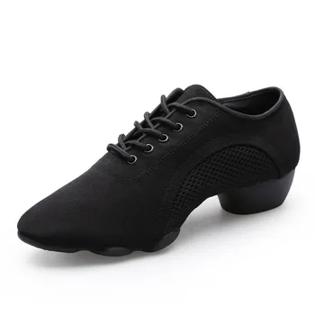 Buty do tańca Oxford siatka Latin buty do tańca kobieta nauczyciel sport miękka podeszwa kwadratowa buty do tańca trampki dla dorosłych dzieci