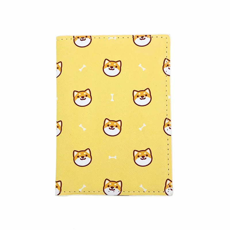 Cute Corgi Dog PU Travel Passport Case ID Card Cover Passport Holder Protector Organizer Super Quality Women Men Card Holder