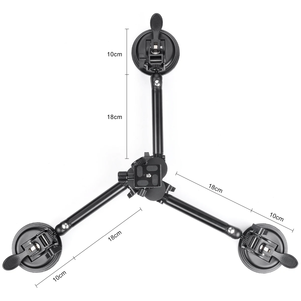 รถ Boot ฝาปิดสูญญากาศ Heavy Duty Triple Suction Cup Holder Mount สำหรับ Canon Nikon กล้อง DSLR Fujifilm กระจกรถการถ่ายทำ