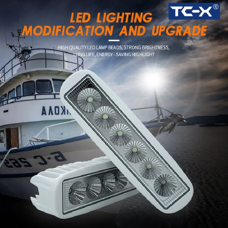 TC-X LED 18W 1600 Lumen Spreader and Flood Marine-Grade T-Top Boat Deck Lights