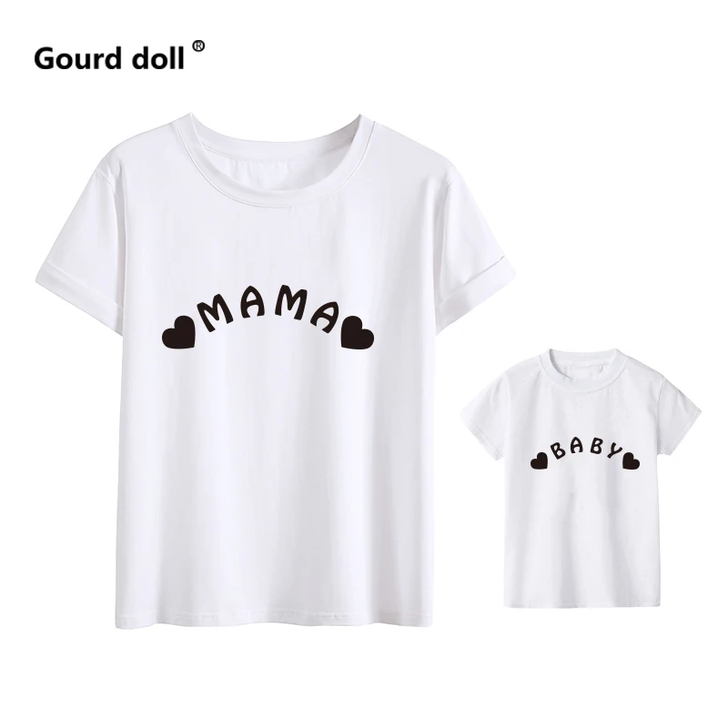 Summer Fashion Family Matching Clothes Mommy And Me Clothes Mother Daughter Matching T Shirt Mom Kids Printed Clothes