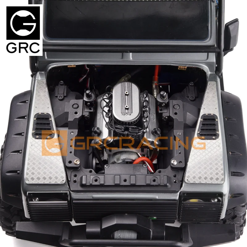 RC Car GRC 1976 F76 V8 Simulate Engine Motor Cooling Fans Radiator for 1/10 RC Crawler Trax TRX4 TRX6 AXIAL SCX10 D90 D100