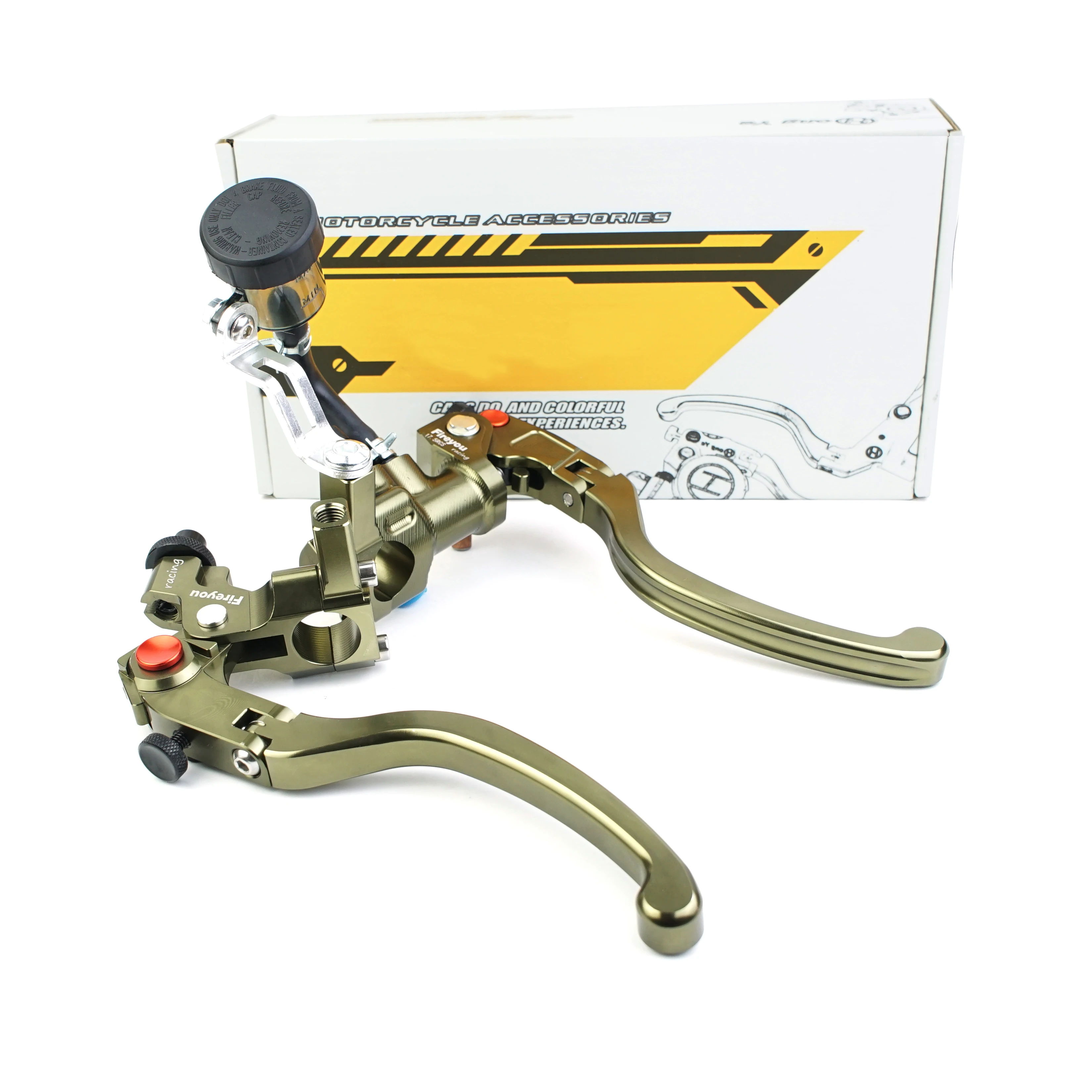 Motorcycle Radial Mount Brake Folding Lever Forged 17.5rcs Master Cylinder Perch Line Clutch Handle for Cafe Racer Nanja 400R
