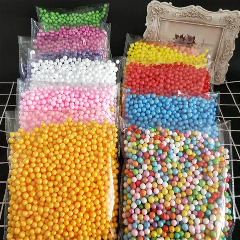 7-9mm Multi Color Foam Balls Mini Beads Styrofoam Filler Bubble Ball DIY Wedding Christms Jewelley Handmade Accessories