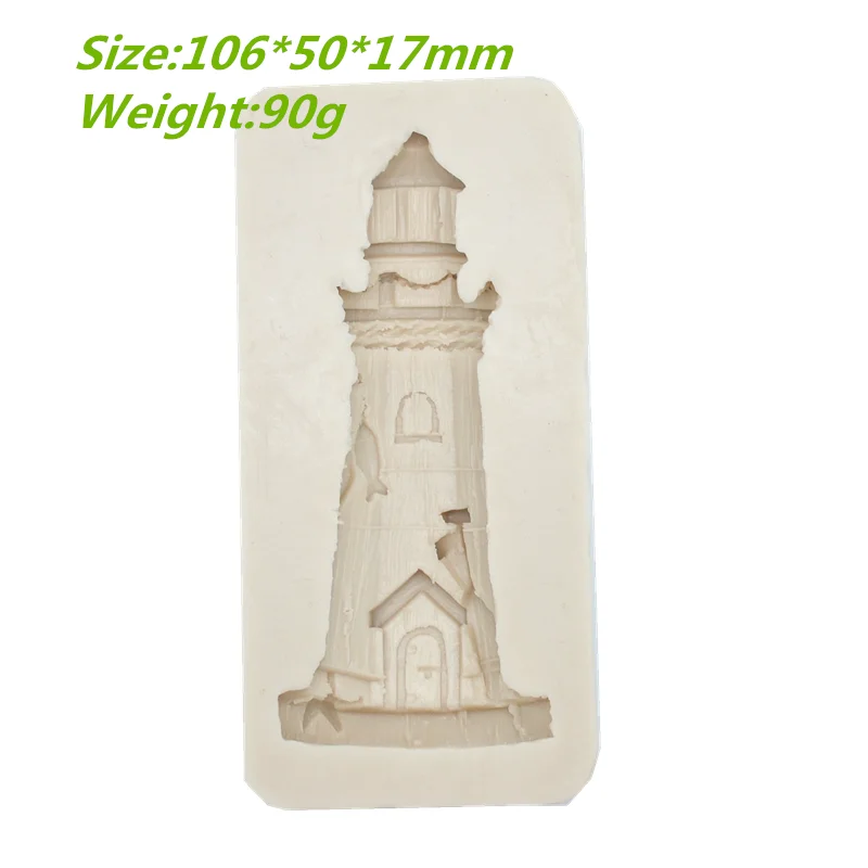 Tower Silicone Mold Lighthouse Cake Chocolate Dessert Lace Decoration DIY Pastry Fondant Moulds Resin Kitchen Tool For Baking