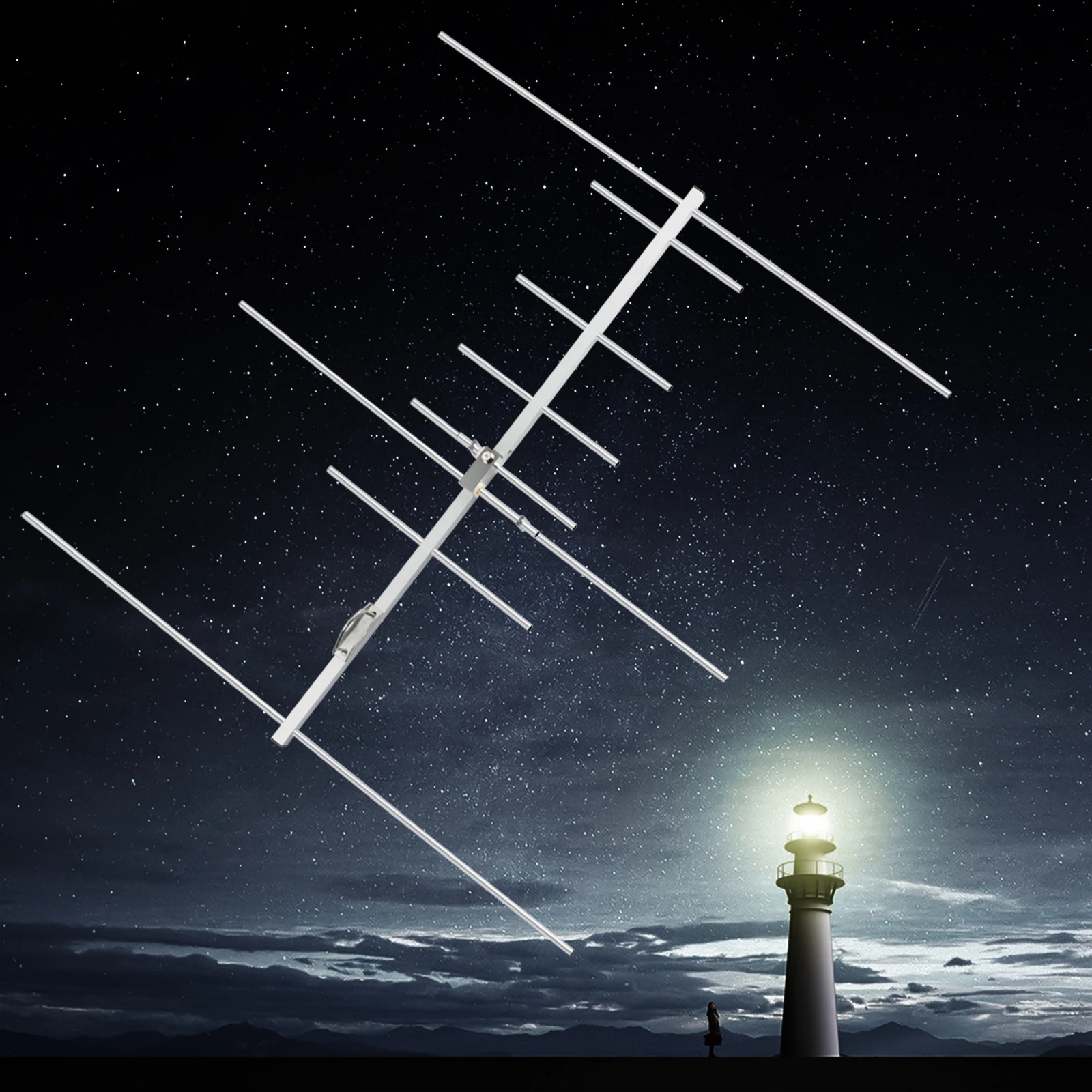 Antena Yagi dwuzakresowa VHF/UHF 144/430MHz antena zewnętrzna o wysokim zysku dla Baofeng UV-5R Yaesu Motorola stacja bazowa Repeater radiowy