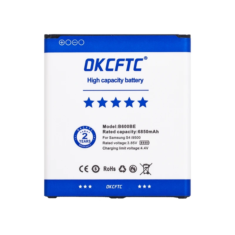 OKCFTC 6850mAh B600BC B600BE Battery For Samsung Galaxy S4 SIV i9500 S4 Active I9295 i9505 i9502 i9508 g7106 i9158 i9506 Grand 2