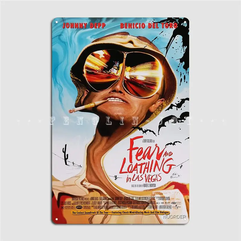 Fear And Loathing In Las Vegas Metal Plaque Poster Wall Cave Party Funny Plaques Tin Sign Poster