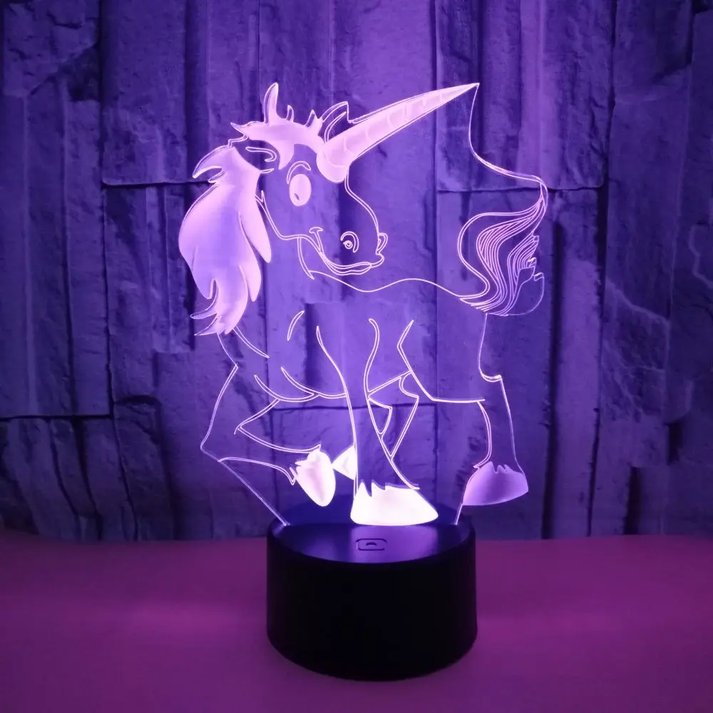 3d Lamp Unicorn Baby Night Light Color Changing Usb Battery Nightlight for Kids Child Girl Bedroom Decor Unicorn Night Lamp Gift