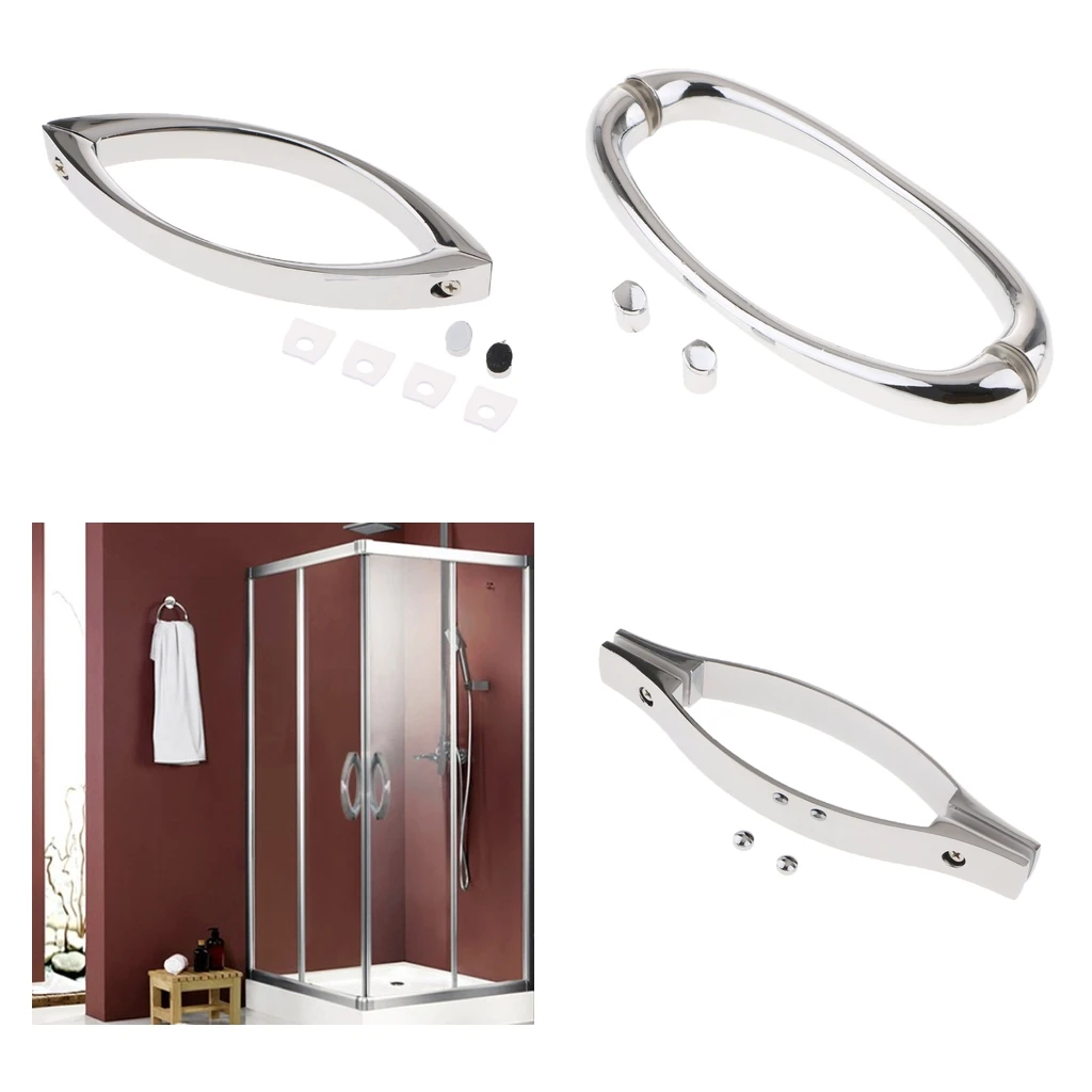 Zinc Alloy Glass Door Pull Handle For Shower Room Bathroom Accessory 145mm