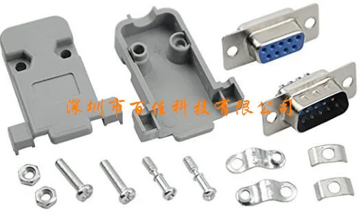 10pcs(5 pairs) 9-pin auto-motorcycle male and female welded connector and 10pcs gray plastic shell crimp connector