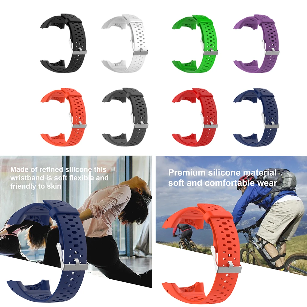 Correa de reloj inteligente para M400 M430, pulsera de silicona transpirable con GPS, repuesto para Polar M400 M430