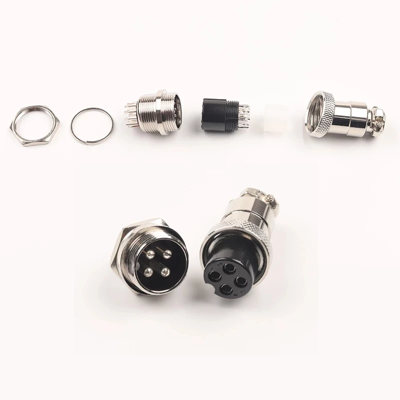 1set GX20 Nut Type Male Female Electric Connectors 2/3/4/5/6/7/8/9/10/12/14/15Pin Circular Wire Panel Connector Socket Plug