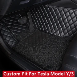 Custom Fit Car Floor Mat for Tesla Model Y 3 Interior Accessories ECO Material 5 Seats Full Set  ( Note Car Model Year and Make)