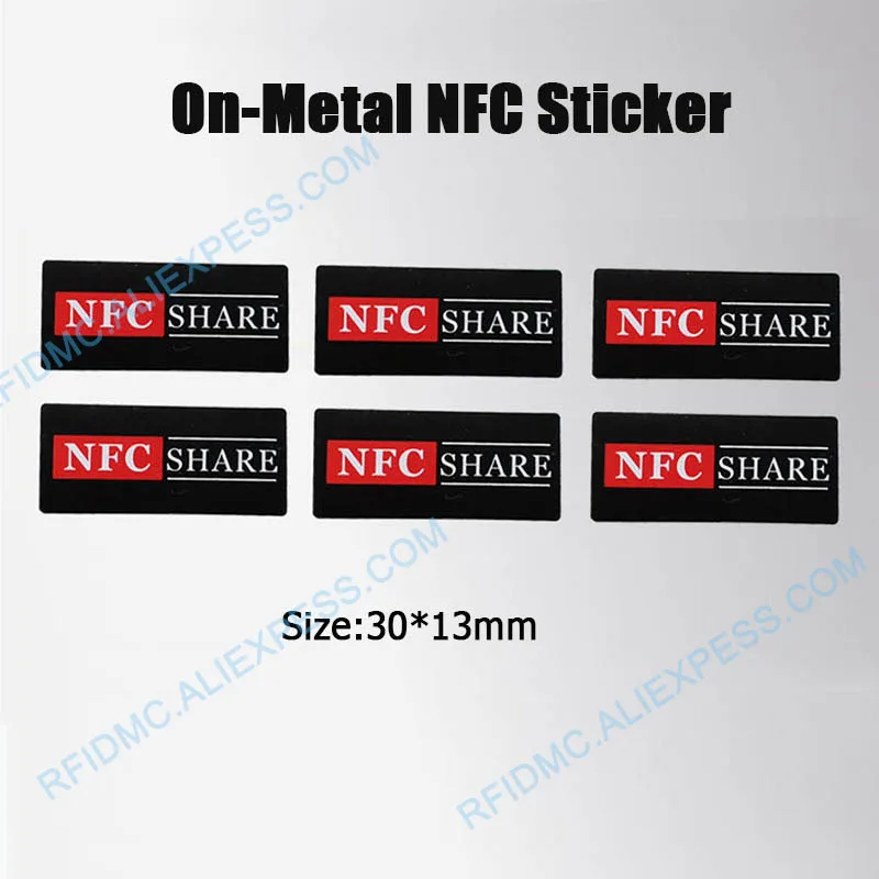 6pcs/lot NFC Tags Stickers Anti Metal Ntag213 adhesive label Universal Lable RFID Tag for all NFC Phones