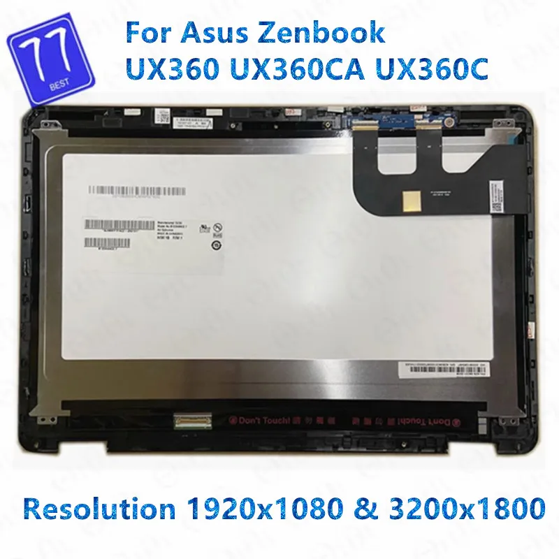 

Test well 13.3'' For Asus Zenbook UX360C UX360CA Laptop LCD display touch Screen assembly FHD 1920x1080 or 3200x1800