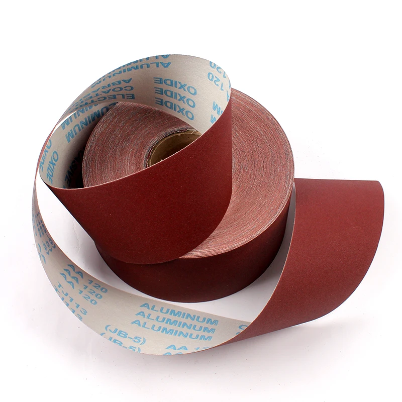 Carta vetrata 10cm di larghezza rotolo di carta abrasiva JB-5 strumenti per levigatura abrasiva rivestiti con lucidatura a parete in metallo