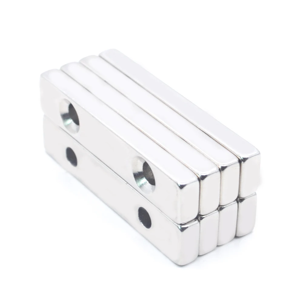 1/5/10/20 Pcs 50x10x3-5 Block NdFeB Neodymium Magnet N35 Super Powerful imanes Permanent Magnetic 50 x 10 x3 Hole 5