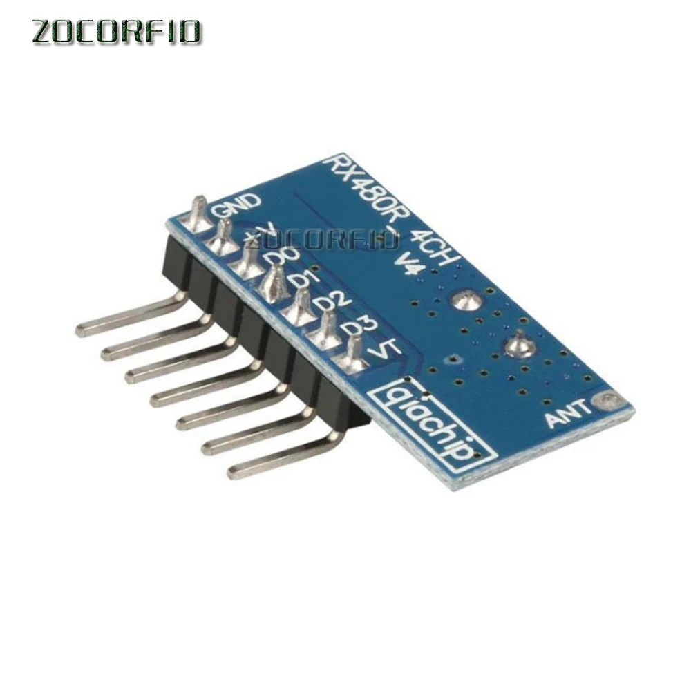 10pcs/lot  433mhz RF Receiver Learning Code Decoder Module 433 mhz Wireless 4 CH output For Remote Controls 1527 2262 encoding